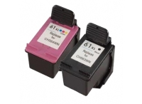 2 Pack Compatible HP 61xl Ink Cartridge Set (1BK,1Col) 5% Off