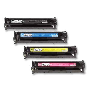 4 Pack Compatible HP CB540A CB541A CB542A CB543A Toner Cartridge Set 125A (1BK,1C,1M,1Y) 10% Off